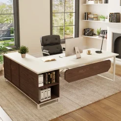 Cheap Tribesigns Large L - Shaped Desk, 70.87