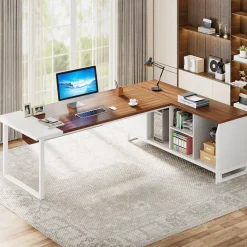 Cheap Tribesigns Large L - Shaped Desk, 70.87
