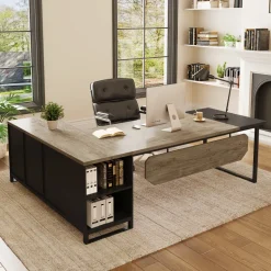 Cheap Tribesigns Large L - Shaped Desk, 70.87