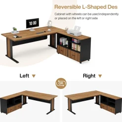 Store Tribesigns Large L - Shaped Desk, 63