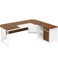 Cheap Tribesigns Large L-Shaped Desk, 63