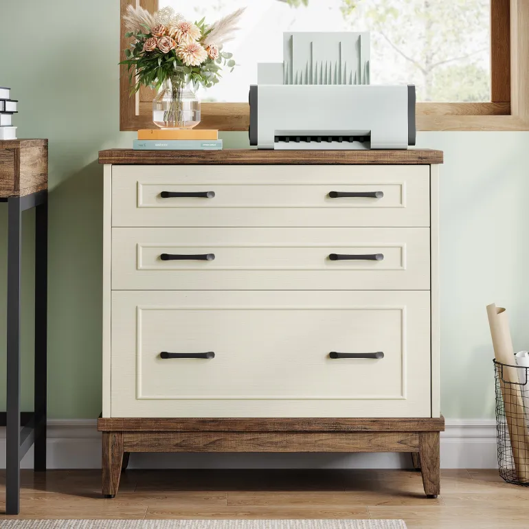 New Tribesigns Lateral File Cabinet, 3 - drawer Filing Cabinet For A4/letter/legal Size