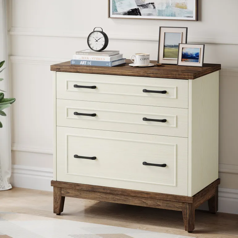 New Tribesigns Lateral File Cabinet, 3 - drawer Filing Cabinet For A4/letter/legal Size