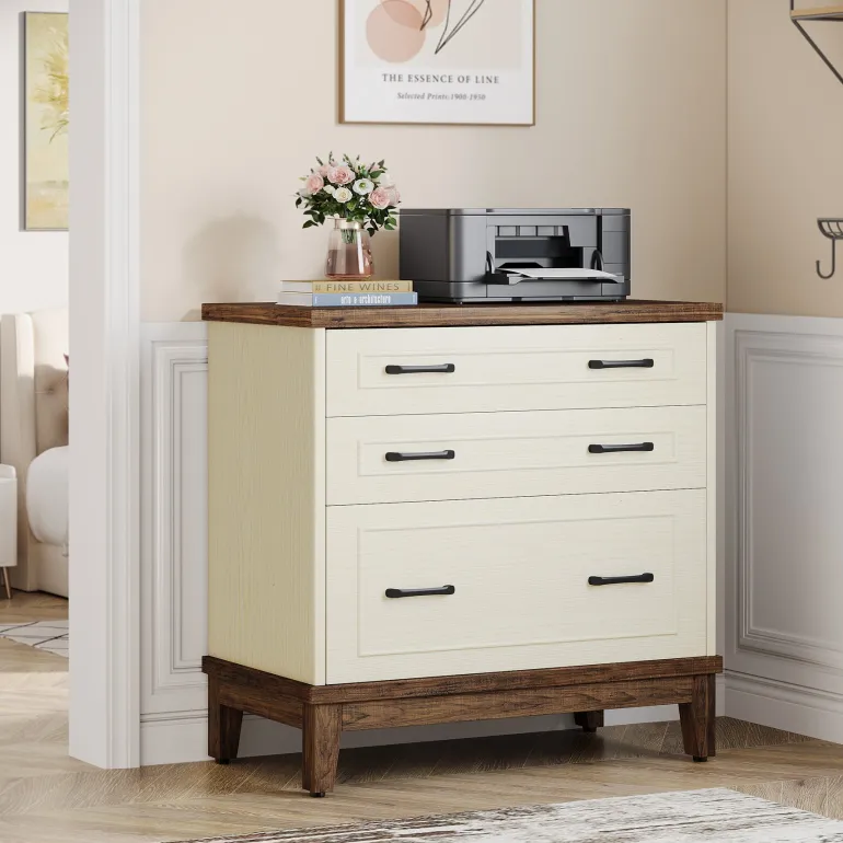 New Tribesigns Lateral File Cabinet, 3 - drawer Filing Cabinet For A4/letter/legal Size