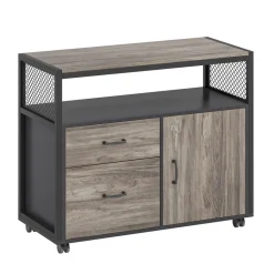 Outlet Tribesigns Lockable File Cabinet Printer Stand with Drawers & Caster