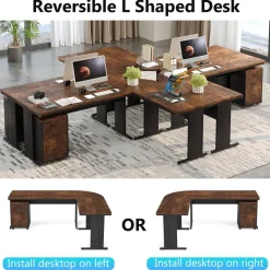 Fashion Tribesigns L-Shaped Desk, 83