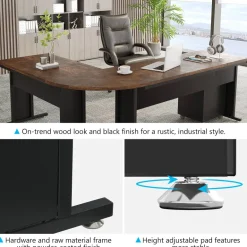 Fashion Tribesigns L-Shaped Desk, 83