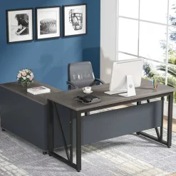 Discount Tribesigns L-Shaped Desk, 55