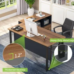 Discount Tribesigns L-Shaped Desk, 55
