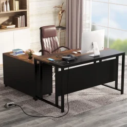 Clearance Tribesigns L-Shaped Desk, 55