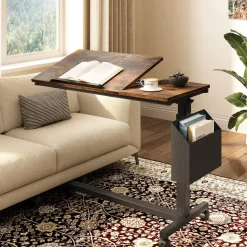 Shop Tribesigns Mobile C Table, Height Adjustable End Table Sofa Snack Table