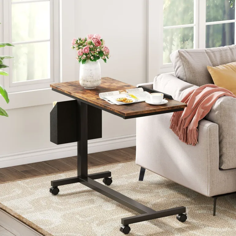 Shop Tribesigns Mobile C Table, Height Adjustable End Table Sofa Snack Table