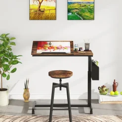 Shop Tribesigns Mobile C Table, Height Adjustable End Table Sofa Snack Table