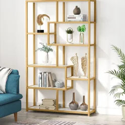 Online Tribesigns Modern Bookshelf, 8 - Open Shelf Etagere Bookcase Storage Organizer