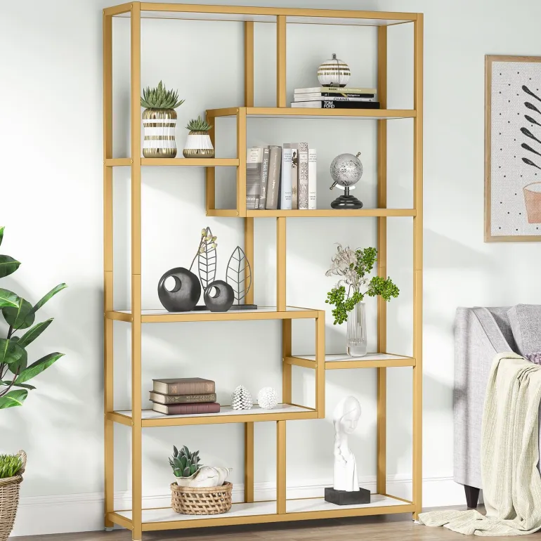 Online Tribesigns Modern Bookshelf, 8 - Open Shelf Etagere Bookcase Storage Organizer