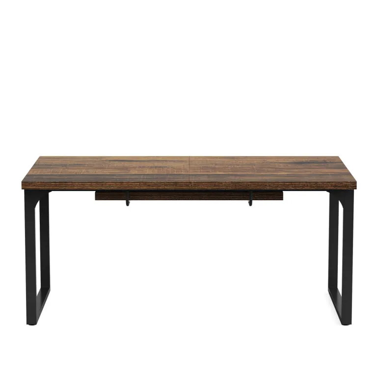 Cheap Tribesigns Modern Dining Table, 63" - 78" Extendable Kitchen Table for 6 - 8