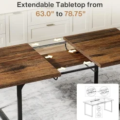Cheap Tribesigns Modern Dining Table, 63