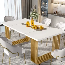 Flash Sale Tribesigns Modern Dining Table, 70.8 Inches Kitchen Table for 6-8 People