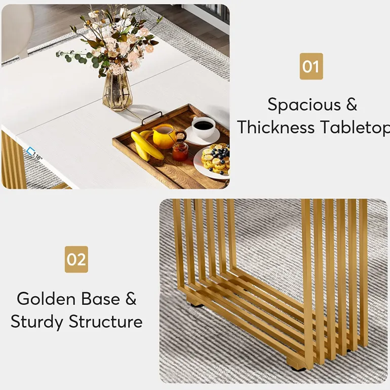 Flash Sale Tribesigns Modern Dining Table, 70.8 Inches Kitchen Table for 6-8 People