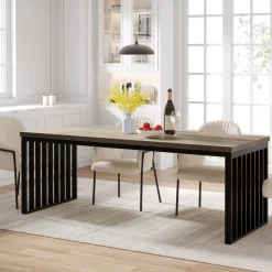 Flash Sale Tribesigns Modern Dining Table, 78.74 inches Sturdy Kitchen Table