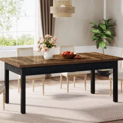 Sale Tribesigns Modern Dining Table, 63" Kitchen Table For 4 - 6 People