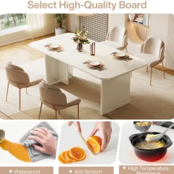 Cheap Tribesigns Modern Dining Table, 63
