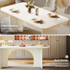 Cheap Tribesigns Modern Dining Table, 63