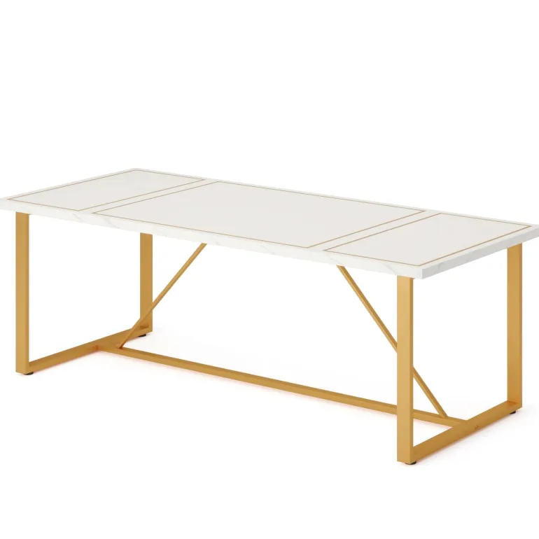 Cheap Tribesigns Modern Dining Table, 70.9" Rectangle Dinner Table for 6-8 People