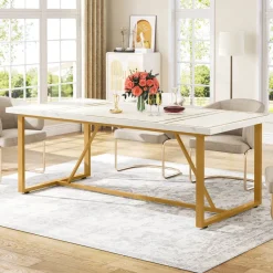 Cheap Tribesigns Modern Dining Table, 70.9