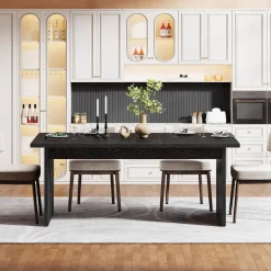 Best Sale Tribesigns Modern Dining Table, 63