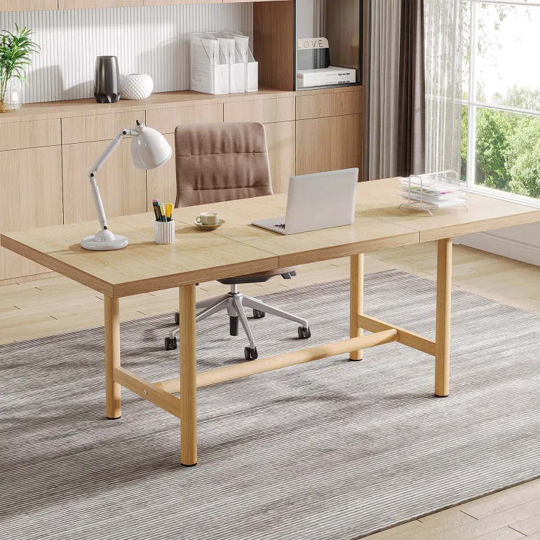 Discount Tribesigns Modern Executive Desk, 63" Conference Meeting Table for 4–6 People