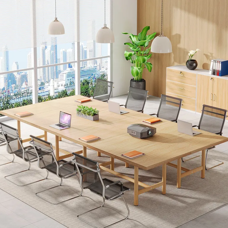 Discount Tribesigns Modern Executive Desk, 63" Conference Meeting Table for 4–6 People