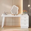 Cheap Tribesigns Modern Makeup Vanity Desk, 55" Dressing Table with 3 Drawers(Without Mirror)