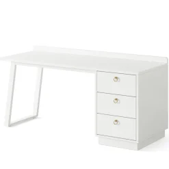 Cheap Tribesigns Modern Makeup Vanity Desk, 55" Dressing Table with 3 Drawers(Without Mirror)