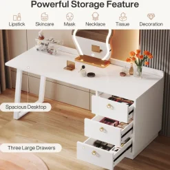 Cheap Tribesigns Modern Makeup Vanity Desk, 55