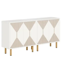 Fashion Tribesigns Modern Sideboard Buffet, 58" Wood Storage Cabinet with Doors