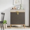 Hot Tribesigns Modern Sideboard Buffet Kitchen Cabinet with Drawer & Removable Shelves