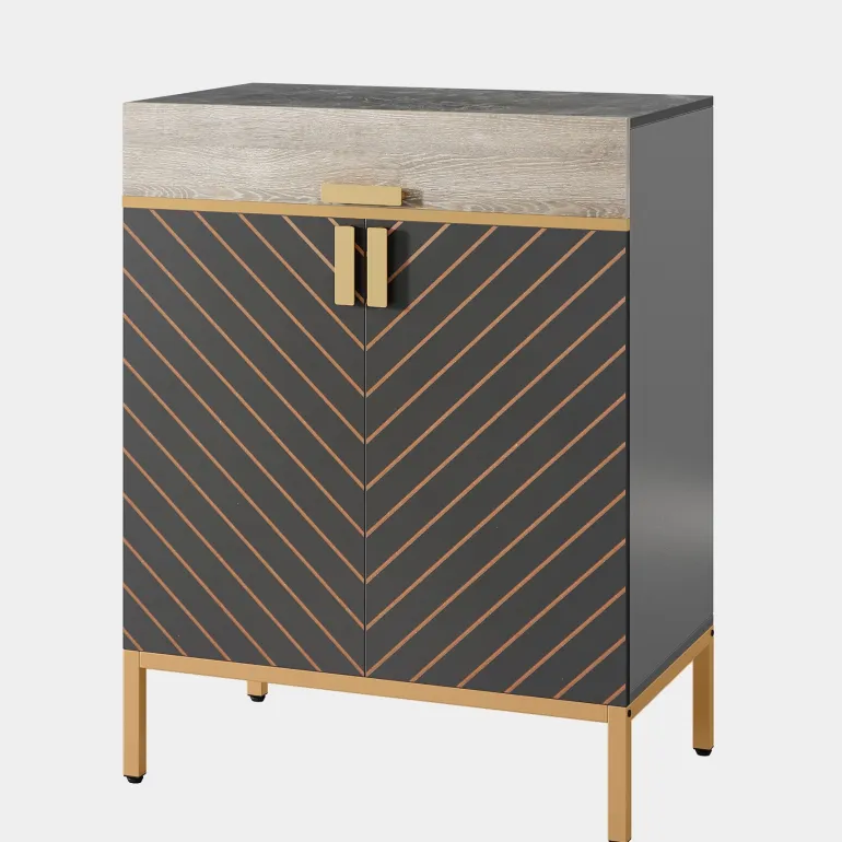 Hot Tribesigns Modern Sideboard Buffet Kitchen Cabinet with Drawer & Removable Shelves