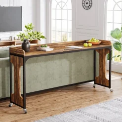 Store Tribesigns Overbed Table with Wheels, 71