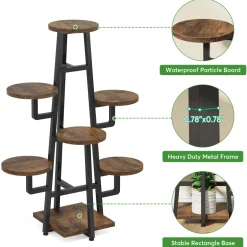 Online Tribesigns Plant Stand, 7 Tier Plant Pots Holder Rack Flower Stand Shelf