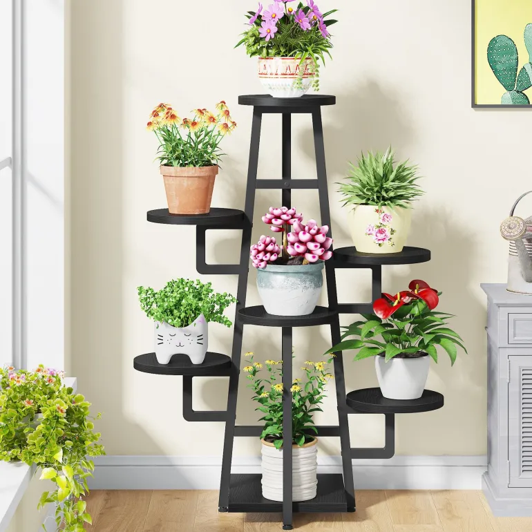 Online Tribesigns Plant Stand, 7 Tier Plant Pots Holder Rack Flower Stand Shelf