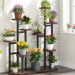 Cheap Tribesigns Plant Stand, Multi-Tiered 11 Potted Plant Shelf Flower Stands