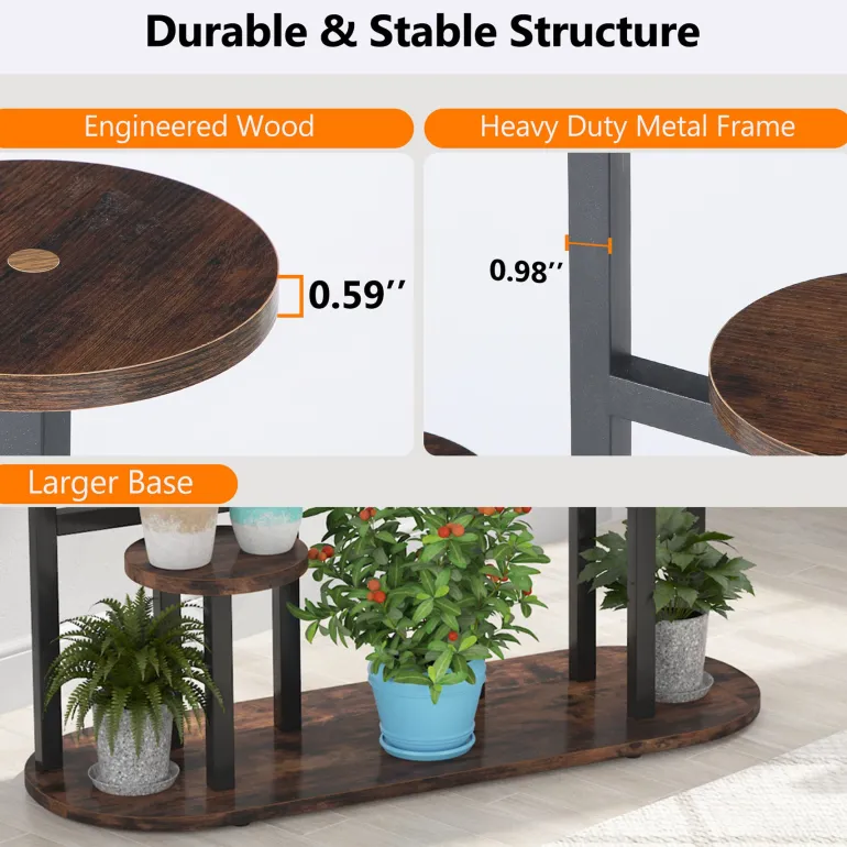 Cheap Tribesigns Plant Stand, Multi-Tiered 11 Potted Plant Shelf Flower Stands