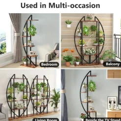 Online Tribesigns Plant Stand, 5-Tier Bonsai Flower Rack Display Shelf Pack of 2
