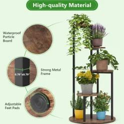 Hot Tribesigns Plant Stand, 4-Tier Plant Shelf Holders Corner Flower Pot Stands