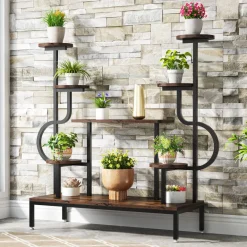 Cheap Tribesigns Plant Stand, 8-tier Potted Ladder Holder Flower Rack Shelves