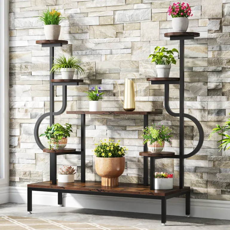 Cheap Tribesigns Plant Stand, 8-tier Potted Ladder Holder Flower Rack Shelves