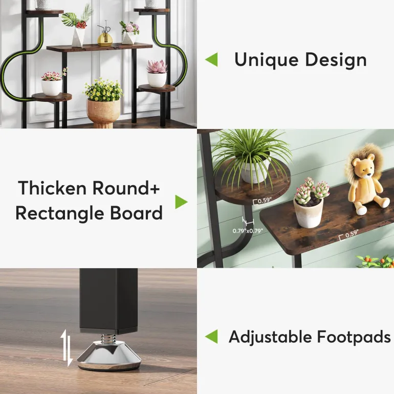 Cheap Tribesigns Plant Stand, 8-tier Potted Ladder Holder Flower Rack Shelves