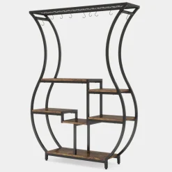Cheap Tribesigns Plant Stand, Vase Shape 6-Tier Plant Display Rack with 10 Hanging Hooks