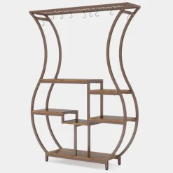 Cheap Tribesigns Plant Stand, Vase Shape 6-Tier Plant Display Rack with 10 Hanging Hooks